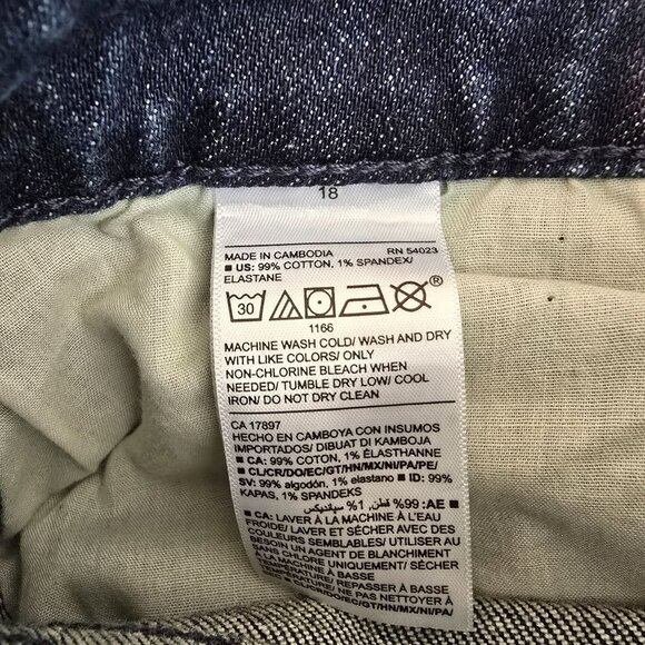 Old Navy Jeans Size 18 Distressed Power Slim Straight High Rise Ankle NWT JJ3846 - Picture 10 of 10